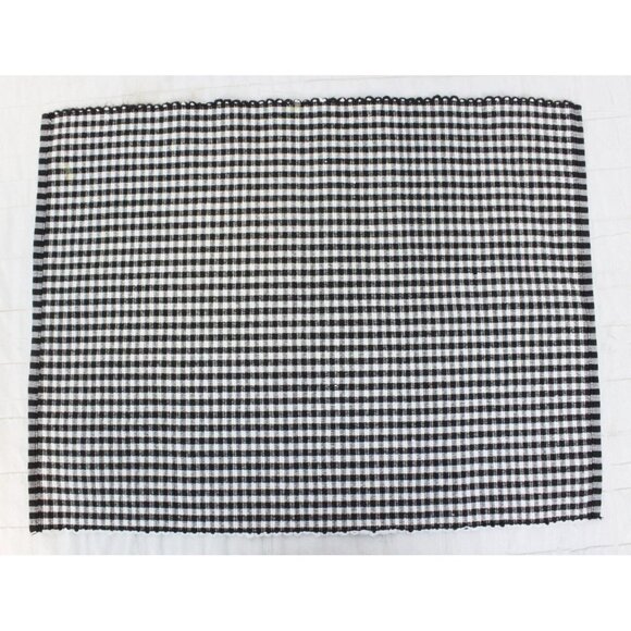 4 Pc Black Plaid Gingham Place mats Set Casual Picnic Country Classic Fabric - Picture 13 of 15